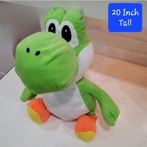 YOSHI 20" Plush Hidden Compartment Super Mario Nintendo Pillow